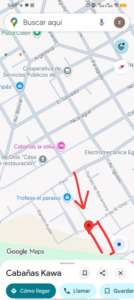 Mapa con la ubicacion del terreno